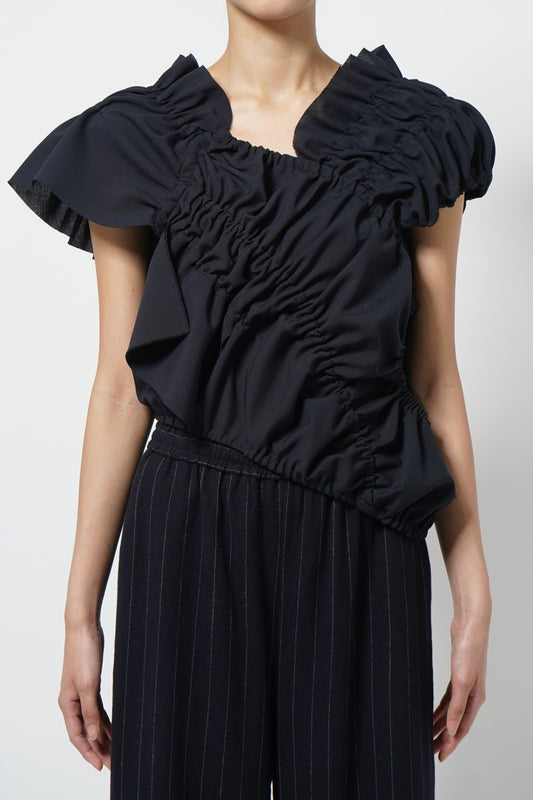 #014-4  gather blouse