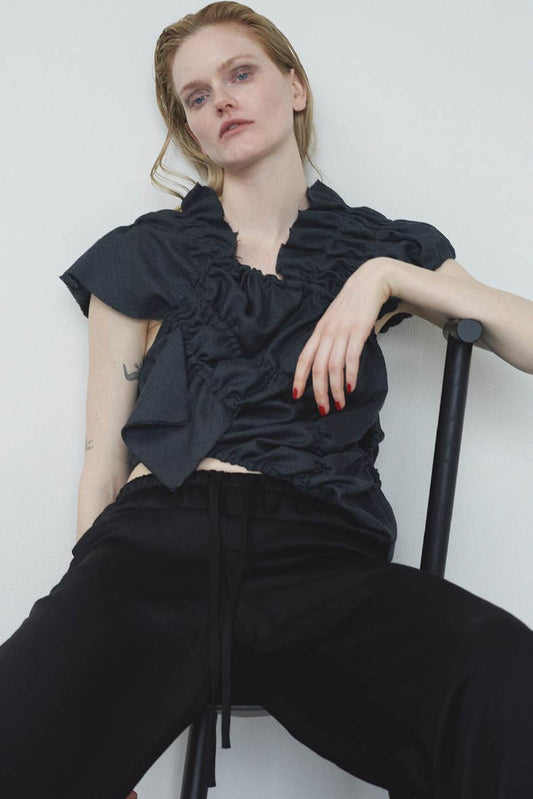 #014-2 gather blouse