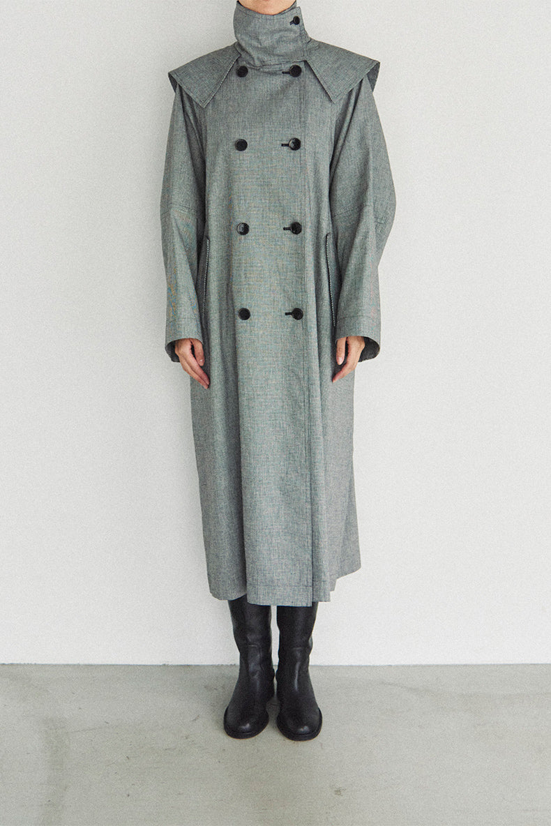 #007-3 trench coat(gry)