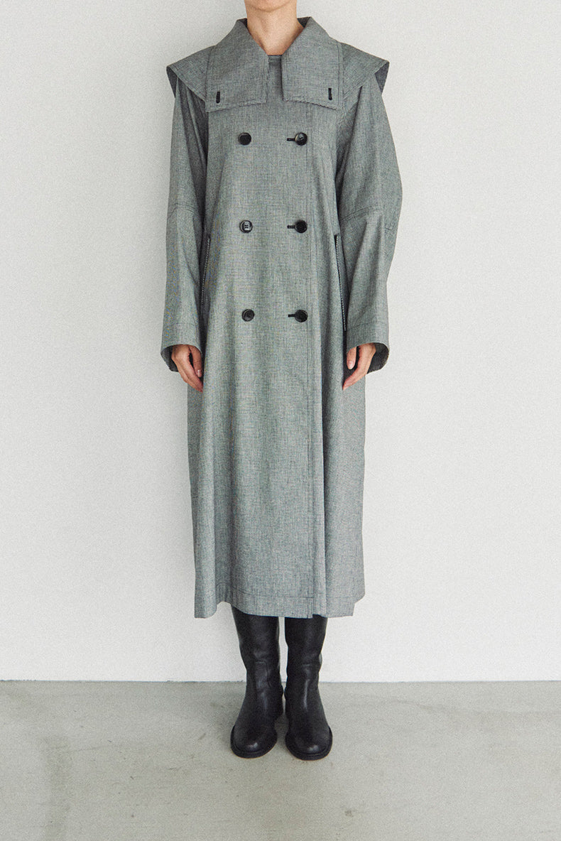 #007-3 trench coat(gry)