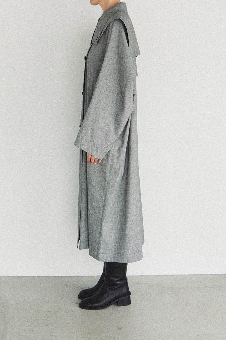 #007-3 trench coat(gry)