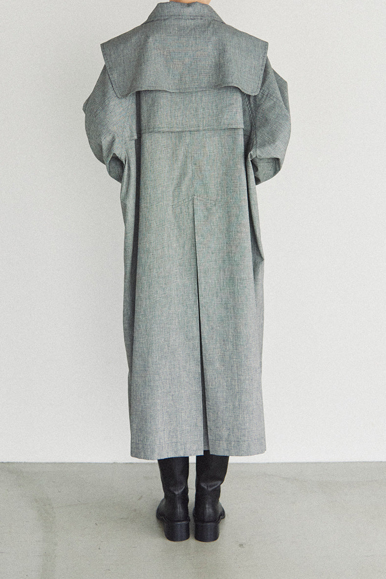 #007-3 trench coat(gry)