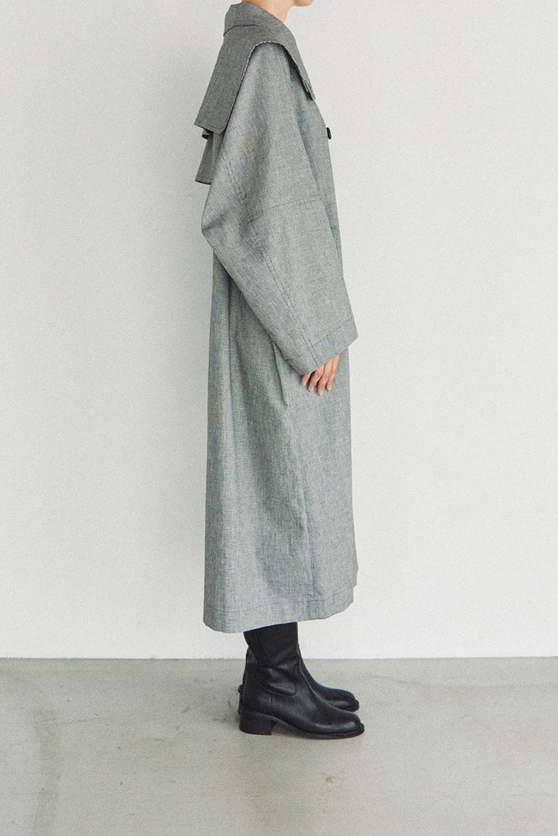 #007-3 trench coat(gry)