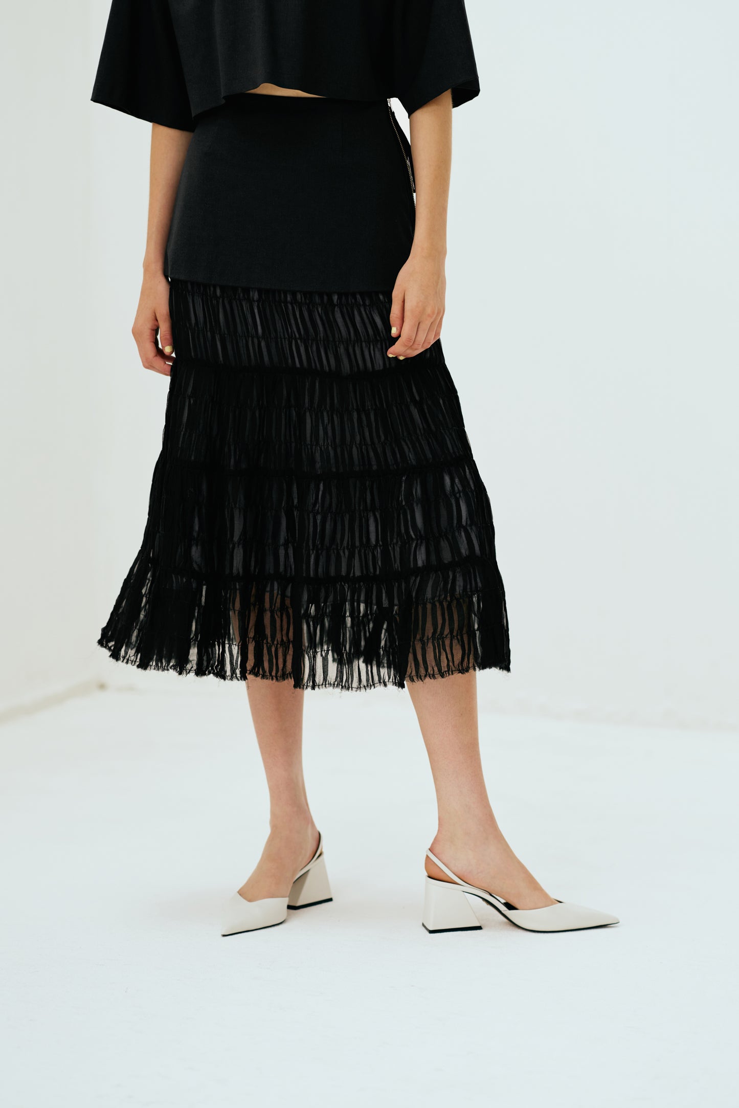 #004 Layered Flare Skirt