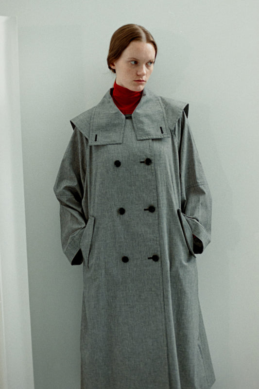 #007-3 trench coat(gry)