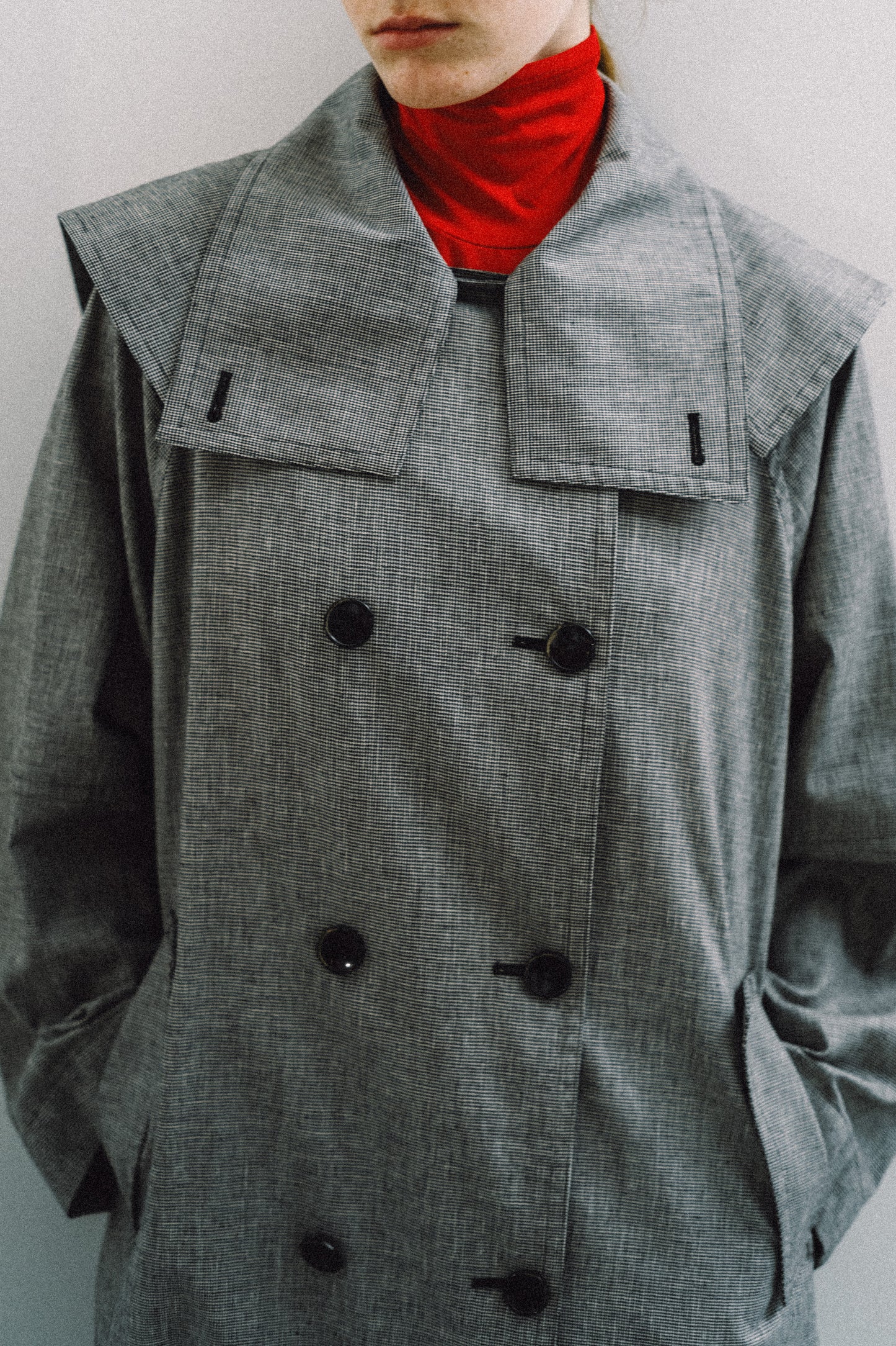 #007-3 trench coat(gry)